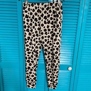 womens cheeta print sweatpants